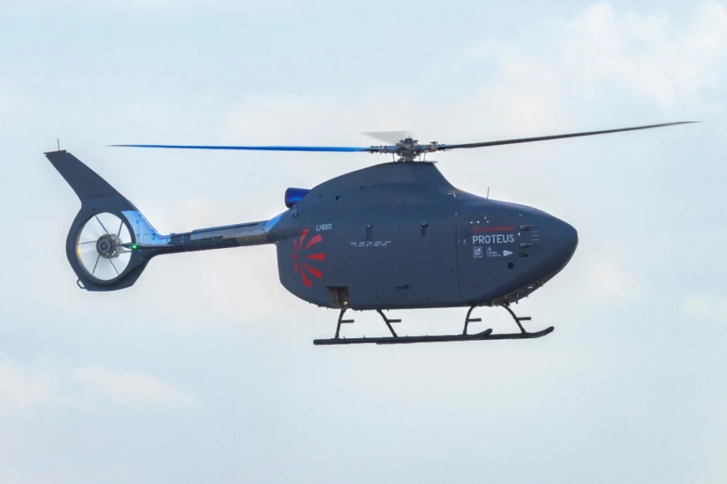 British Royal Navy’s Proteus Achieves First Flight of Full-Size Autonomous Helicopter